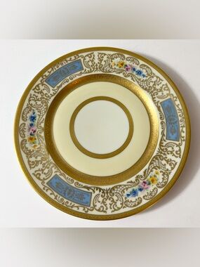 VTG P57-15 H & C SELB BAVARIA HEINRICH DINNER PLATE GOLD TRIM SCROLLS 11” EUC